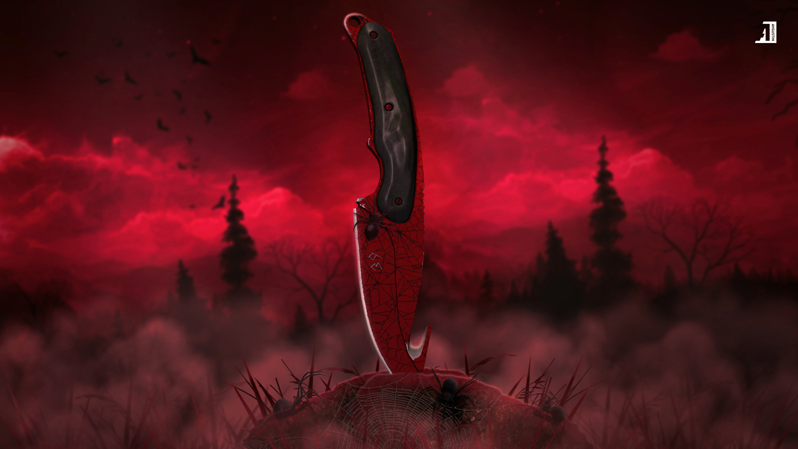 Gut Knife | Crimson Web wallpaper