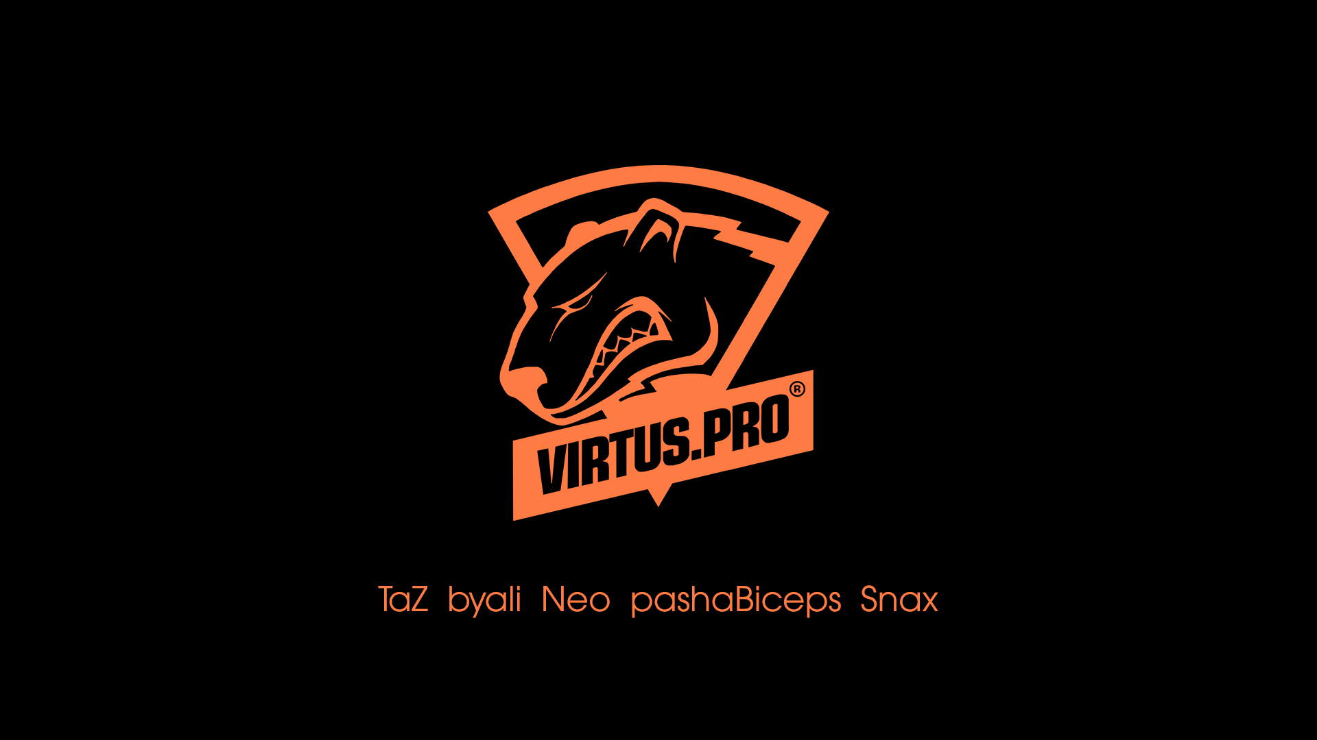 Virtus.pro black/orange wallpaper