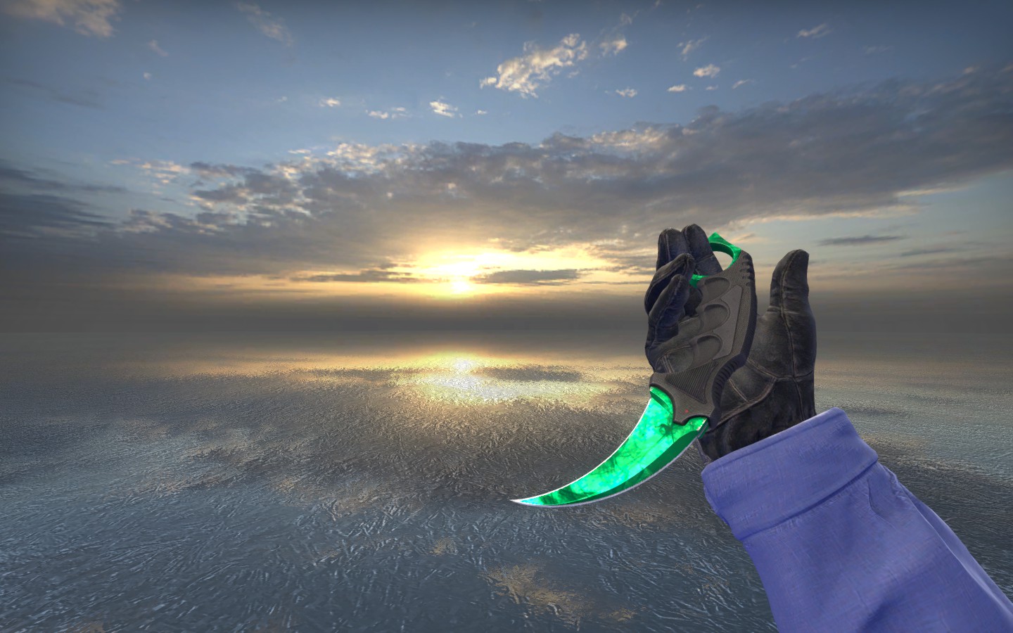 Karambit Emerald wallpaper created by Tw1ce CSGOWallpapers com